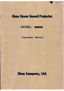 Elmo DM 16 manual. Camera Instructions.